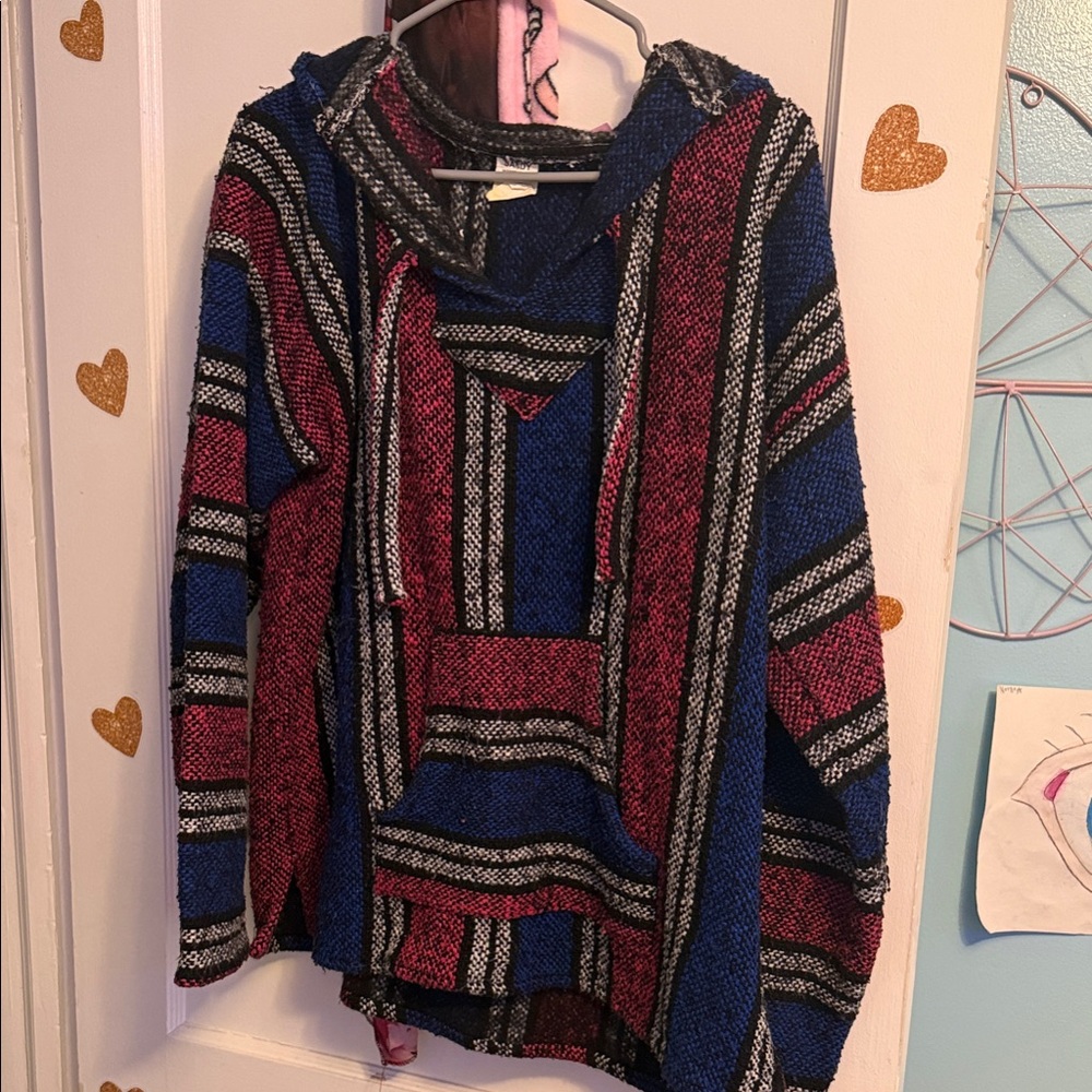 Multicolor Striped Baja Hoodie